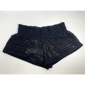 Roxy Knit Crochet Shorts Black XL Ladies Women